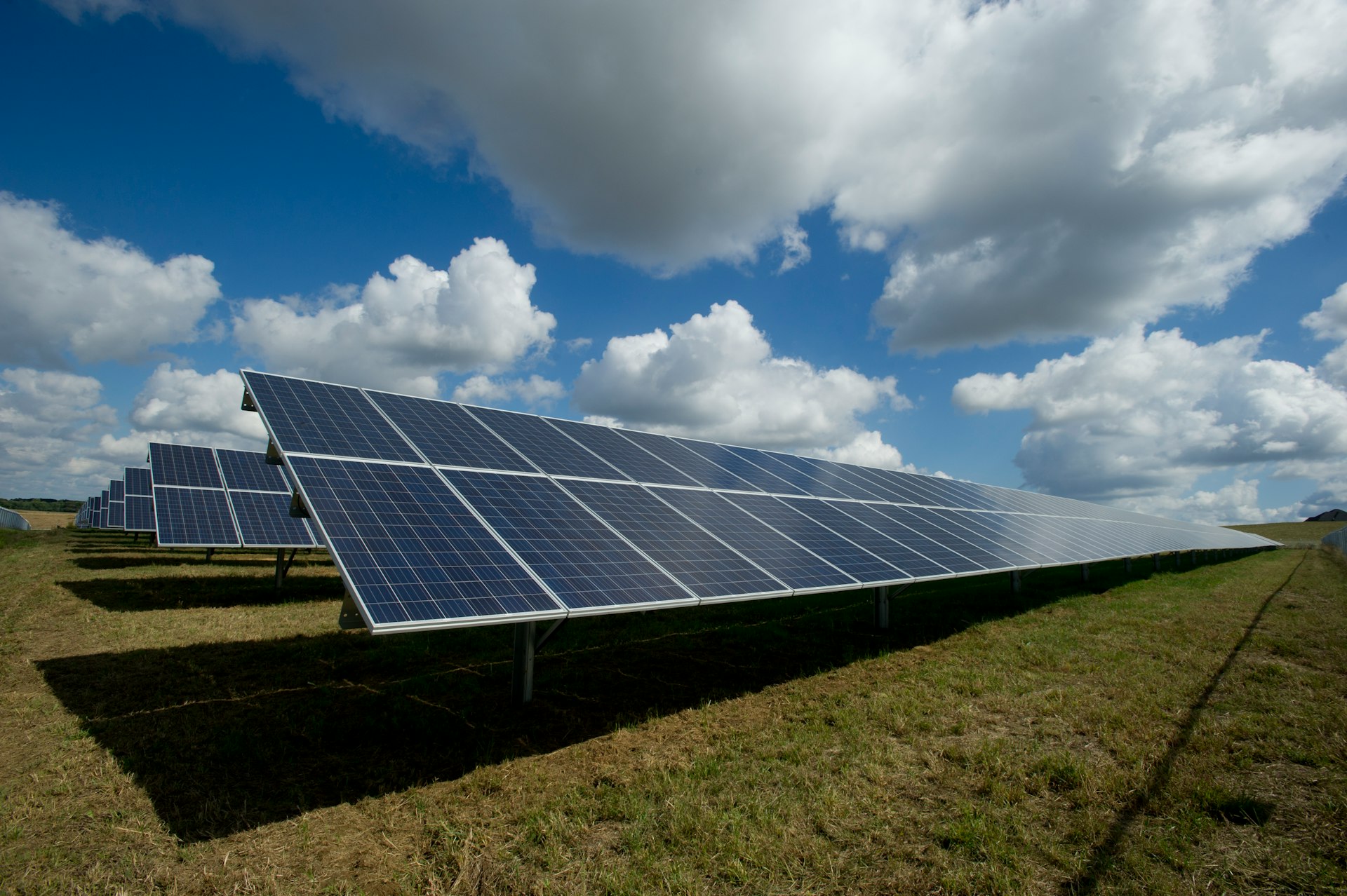 paneles solares en el campo